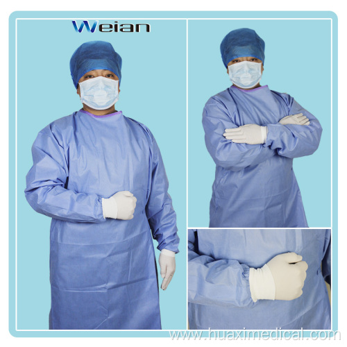 Disposable non-woven surgical gown